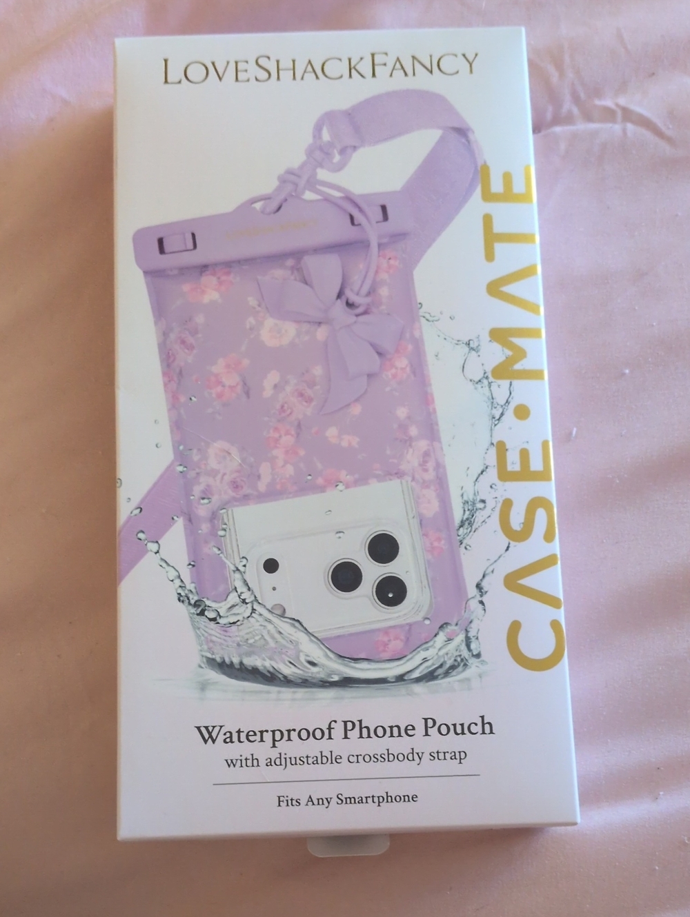 case-mate Lavender Floral Waterproof Phone Pouch
